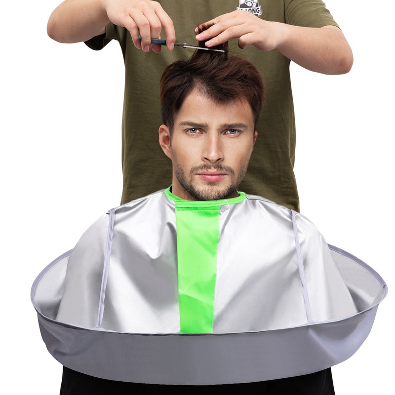 woniutch Hair Cutting Capes Umbrella for Adults, Barber Cape Cloak Cape for Home and Salon Use, Keep Hair Off Clothes and Floor - Image 1